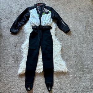 Roffe SkiWear Schoeller of Switzerland 🇨🇭Ladies Luna Black and White Jumpsuit XS